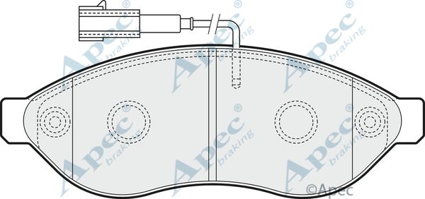 APEC BRAKING Комплект тормозных колодок, дисковый тормоз PAD1567